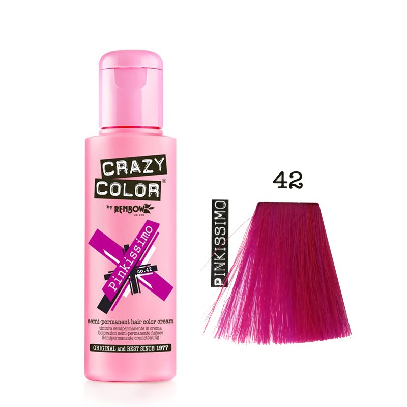 CRAZY COLOR Nº 42 - Crema colorante per capelli - Pinkissimo 100ml